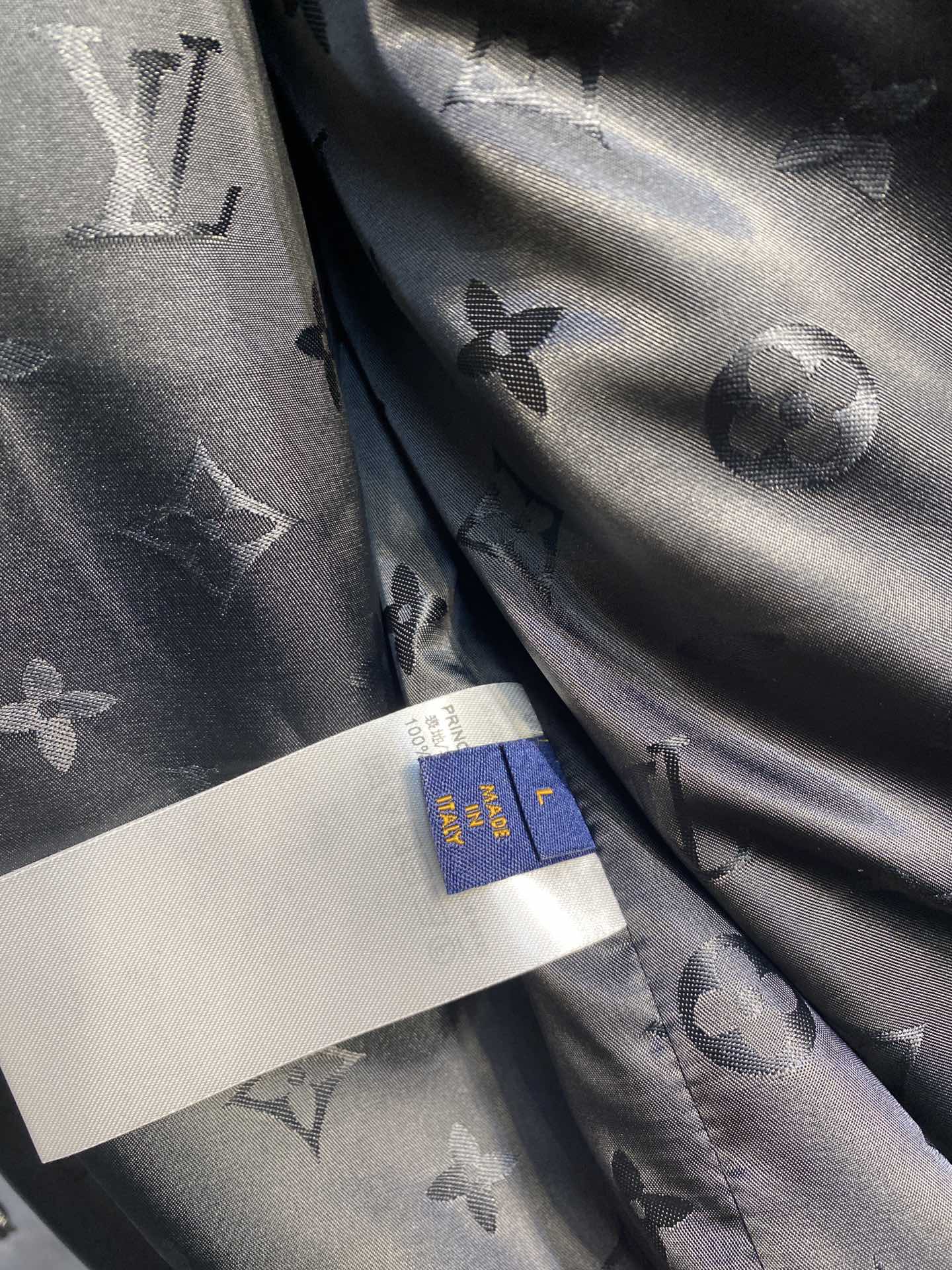 Louis Vuitton Monogram-Embossed Utility Leather Jacket – Black