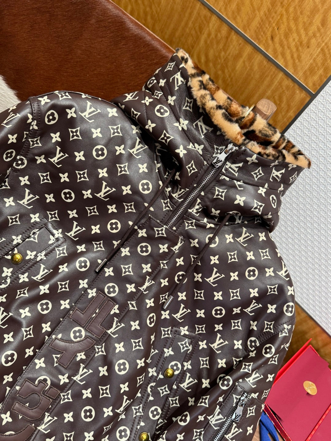 Louis Vuitton Men’s Monogram Leather Parka Jacket – Pharrell × Nigo FW25