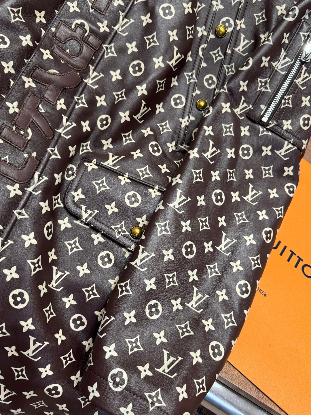 Louis Vuitton Men’s Monogram Leather Parka Jacket – Pharrell × Nigo FW25