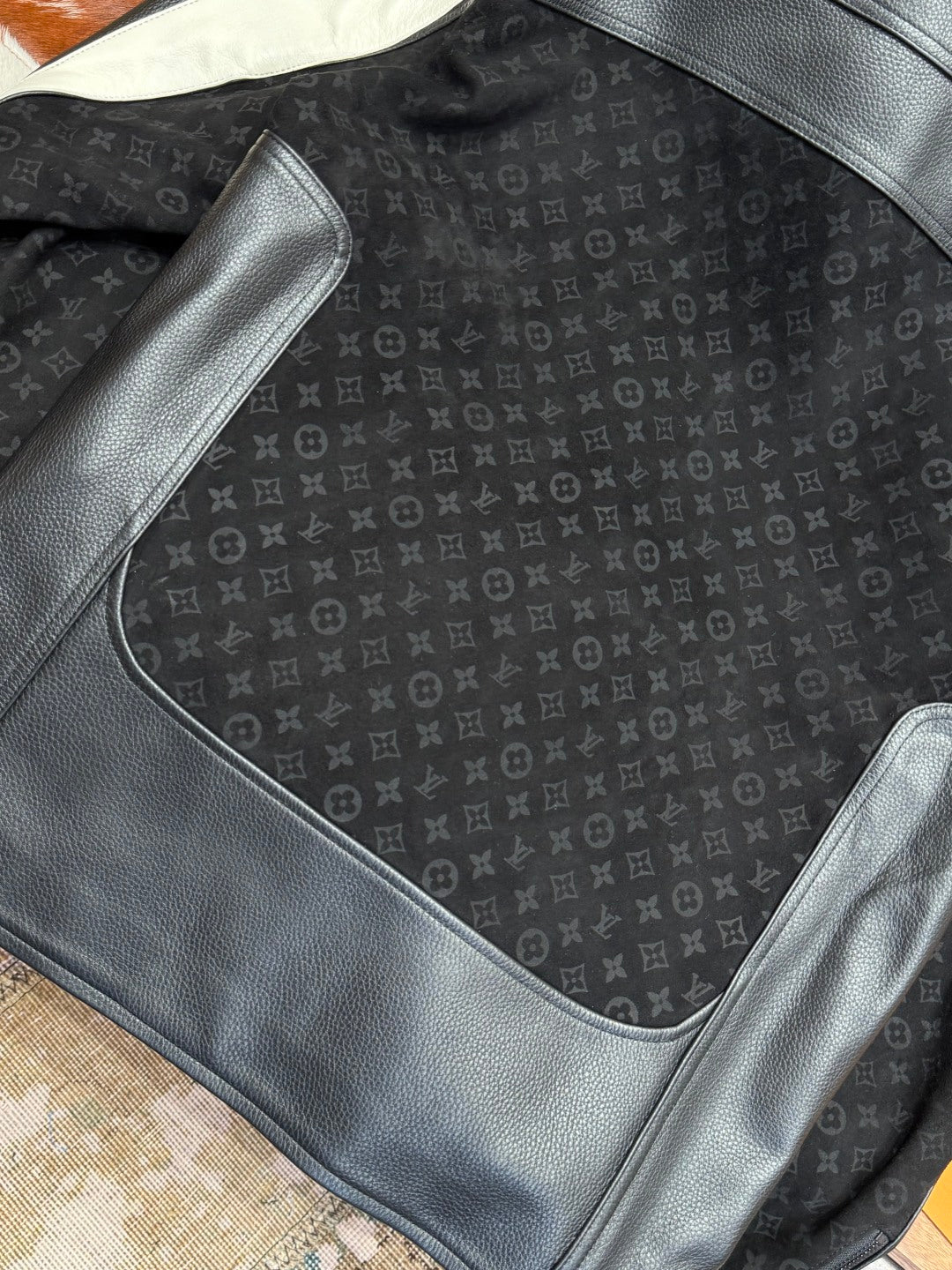 Louis Vuitton Leather-Mix Biker Jacket – Black Desert Racer For Sale