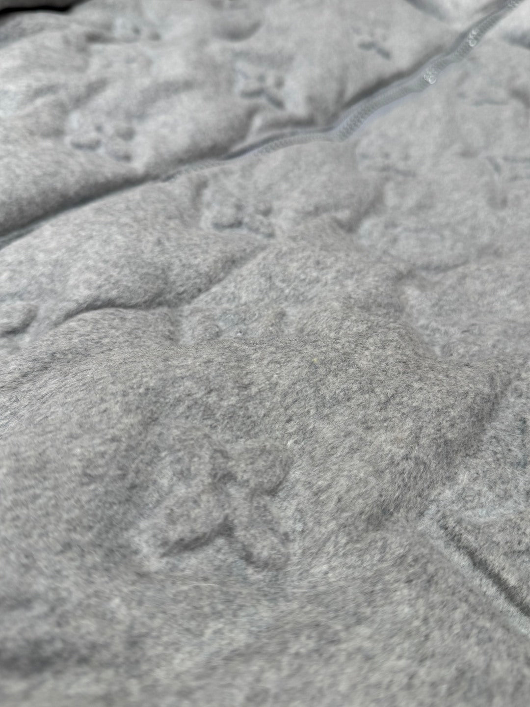 Louis Vuitton Show Full-Print Embossed Gray Logo Down  Winter Jacket