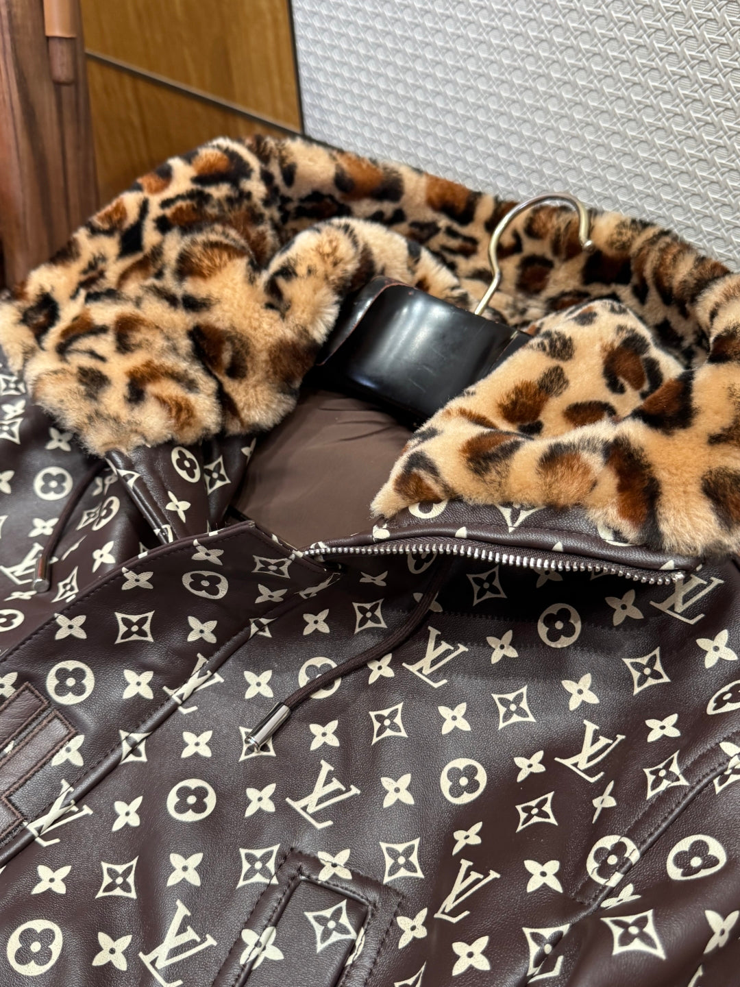 Louis Vuitton Men’s Monogram Leather Parka Jacket – Pharrell × Nigo FW25