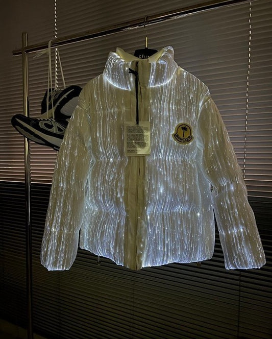 Moncler × Palm Angels “Maya 70” LED-Glow Down Jacket – Bright White