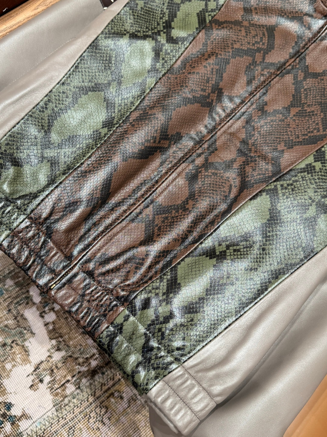 Louis Vuitton Python-Mix Leather Tracksuit Top – Mid-Brown