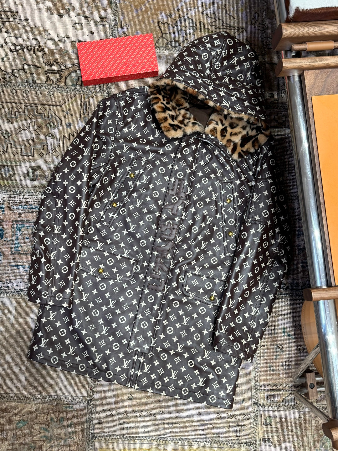 Louis Vuitton Men’s Monogram Leather Parka Jacket – Pharrell × Nigo FW25