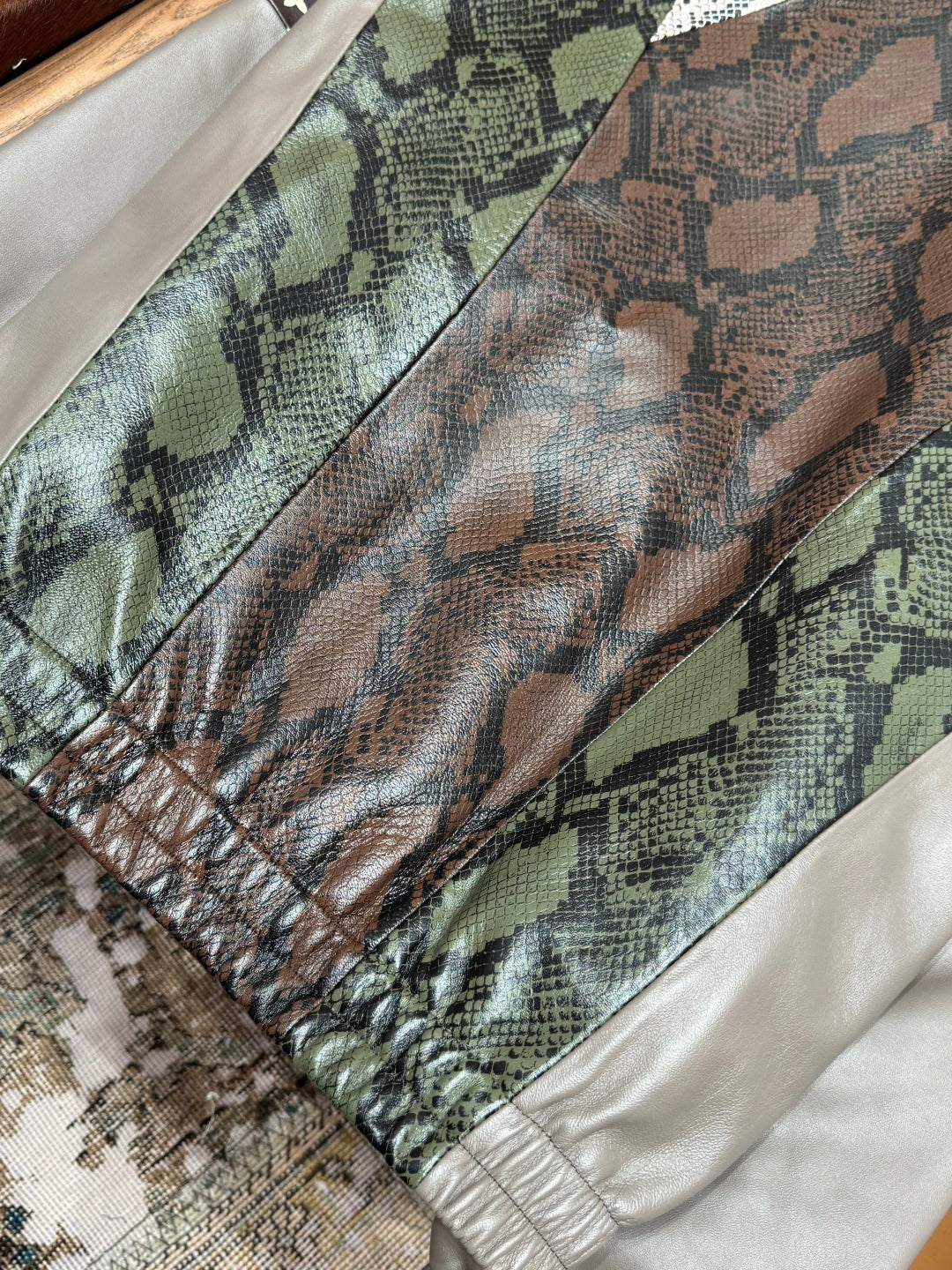 Louis Vuitton Python-Mix Leather Tracksuit Top – Mid-Brown