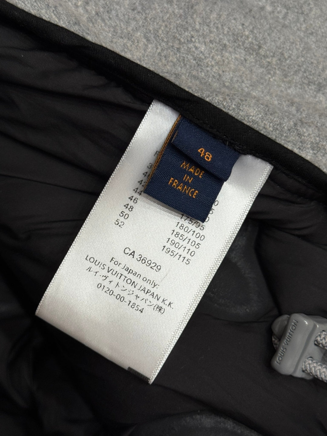 Louis Vuitton Show Full-Print Embossed Gray Logo Down  Winter Jacket