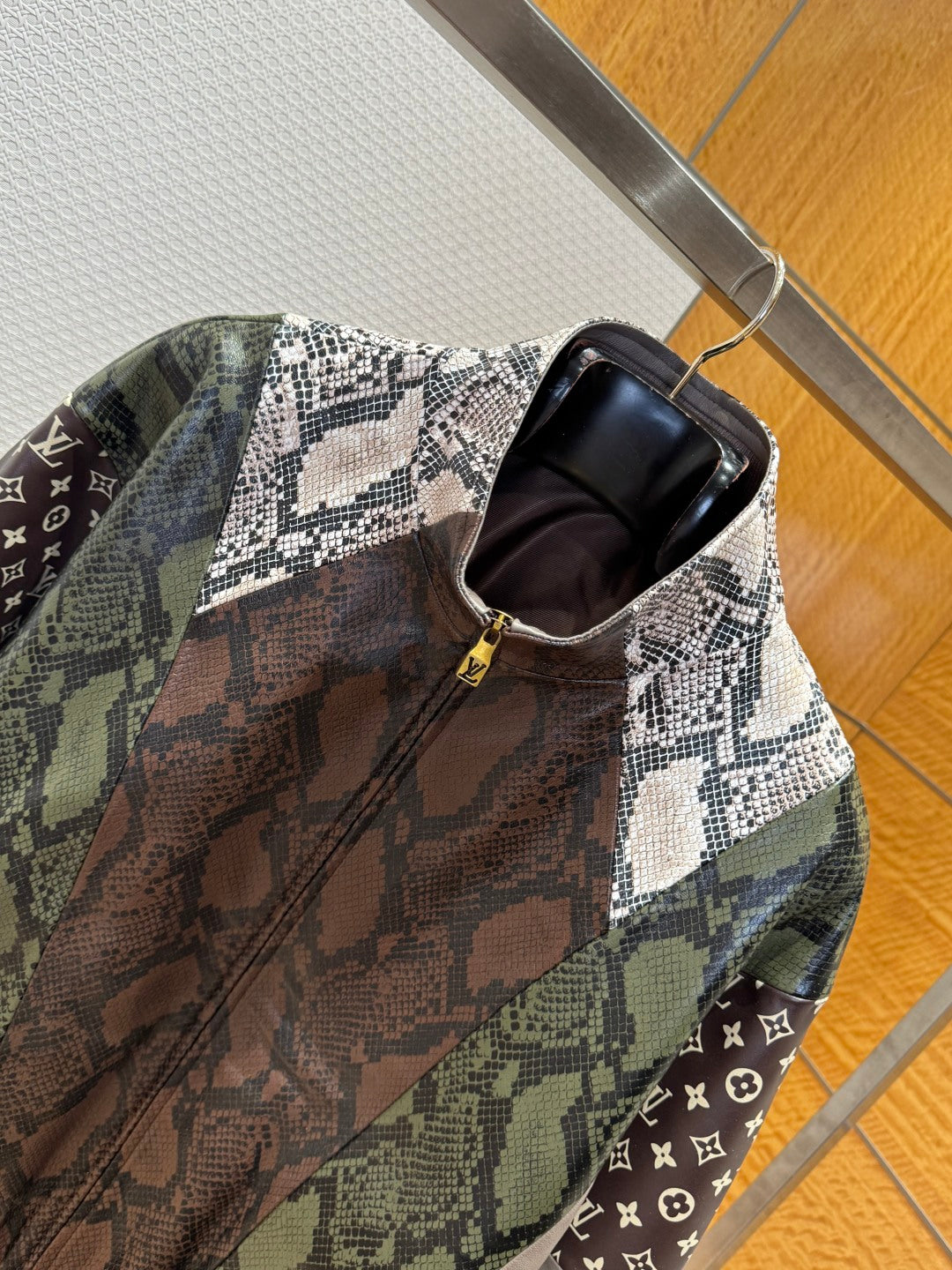Louis Vuitton Python-Mix Leather Tracksuit Top – Mid-Brown