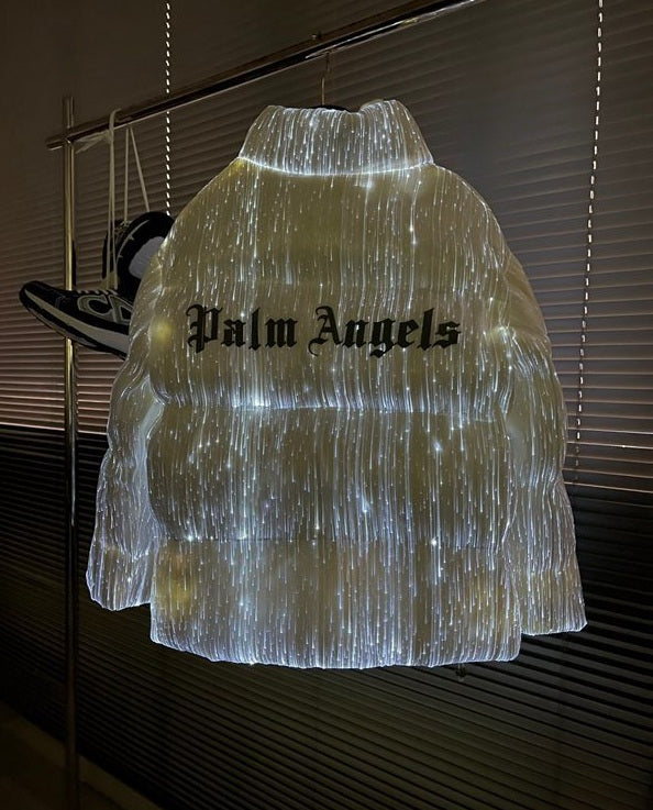 Moncler × Palm Angels “Maya 70” LED-Glow Down Jacket – Bright White