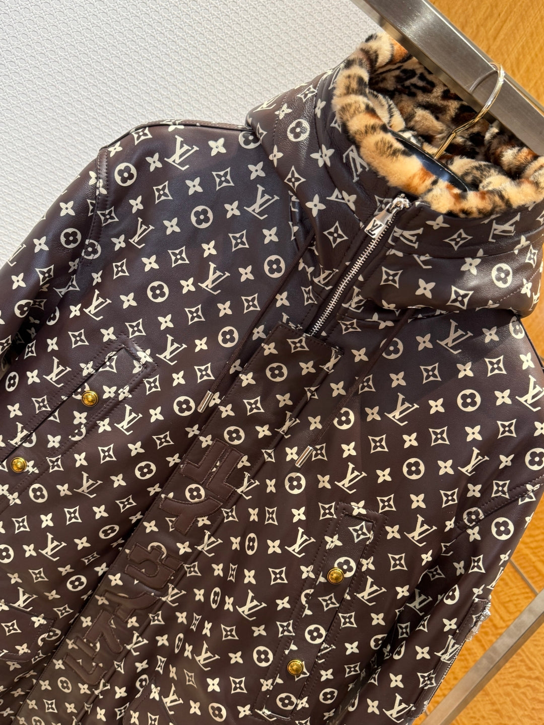 Louis Vuitton Men’s Monogram Leather Parka Jacket – Pharrell × Nigo FW25