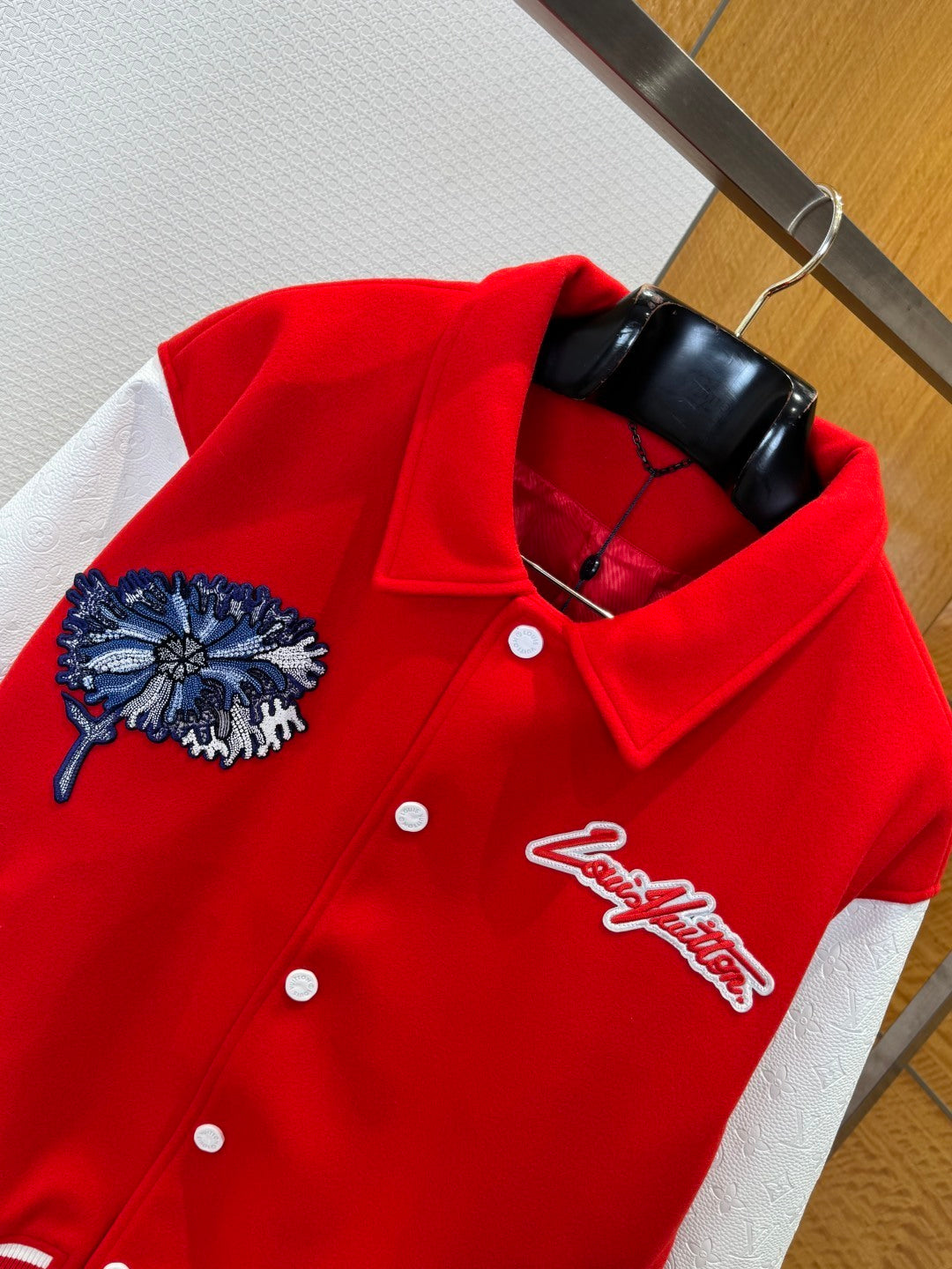 Louis Vuitton × Yayoi Kusama “Psychedelic Flower” Embroidered Varsity Blouson Jacket