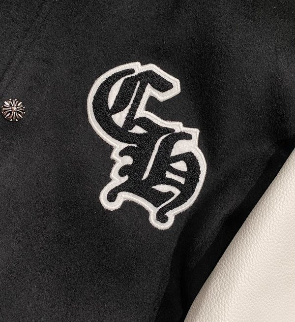 Chrome Hearts “VIC Eagle” Varsity Jacket — Leather Cross-Patch Edition