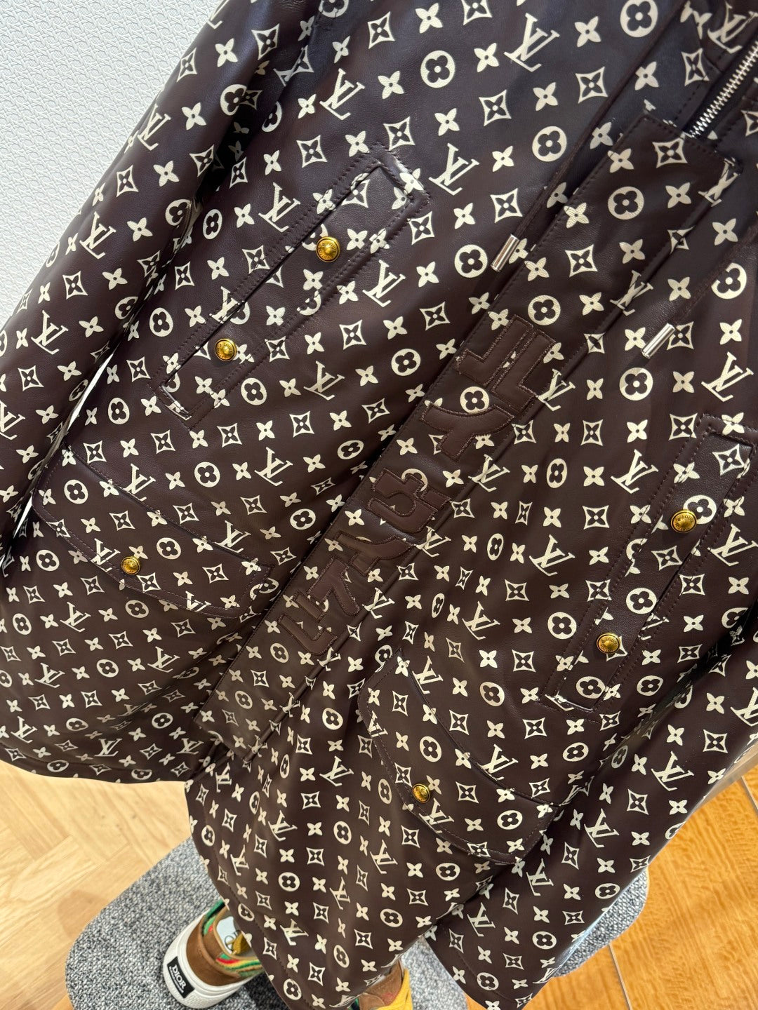 Louis Vuitton Men’s Monogram Leather Parka Jacket – Pharrell × Nigo FW25