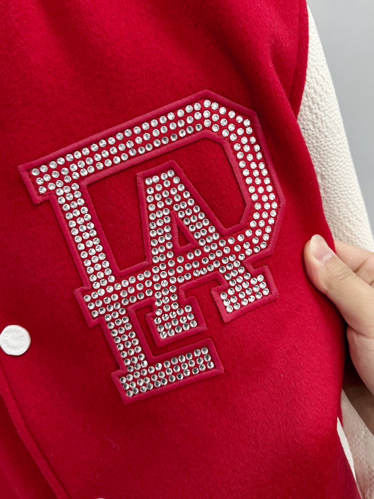 Louis Vuitton Mix-Leather Varsity Blouson – Bright Red Winter Jacket For Sale