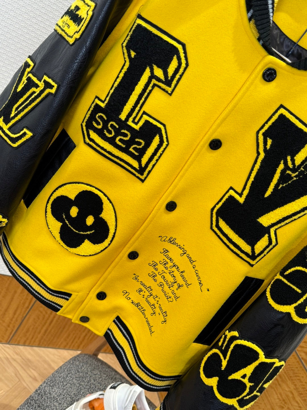 Louis Vuitton Yellow & Black Varsity Jacket – SS22 Release