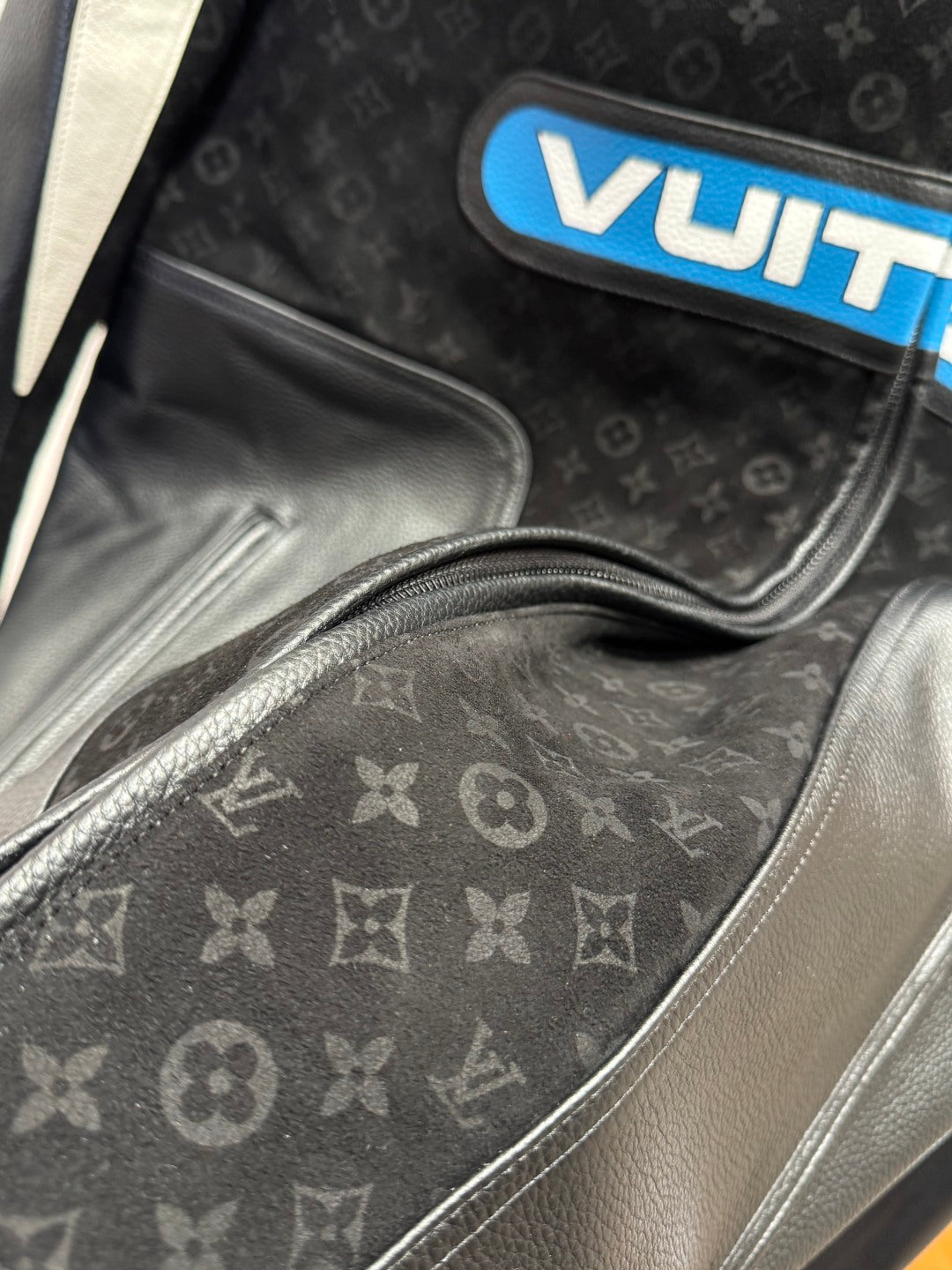 Louis Vuitton Leather-Mix Biker Jacket – Black Desert Racer For Sale