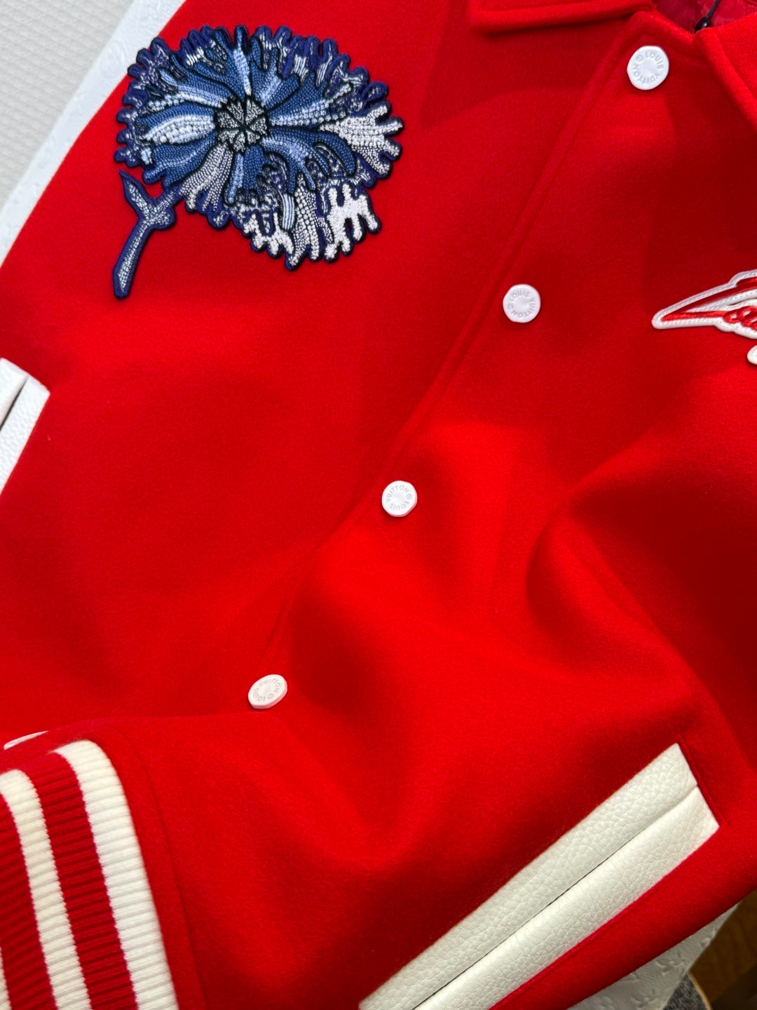 Louis Vuitton × Yayoi Kusama “Psychedelic Flower” Embroidered Varsity Blouson Jacket