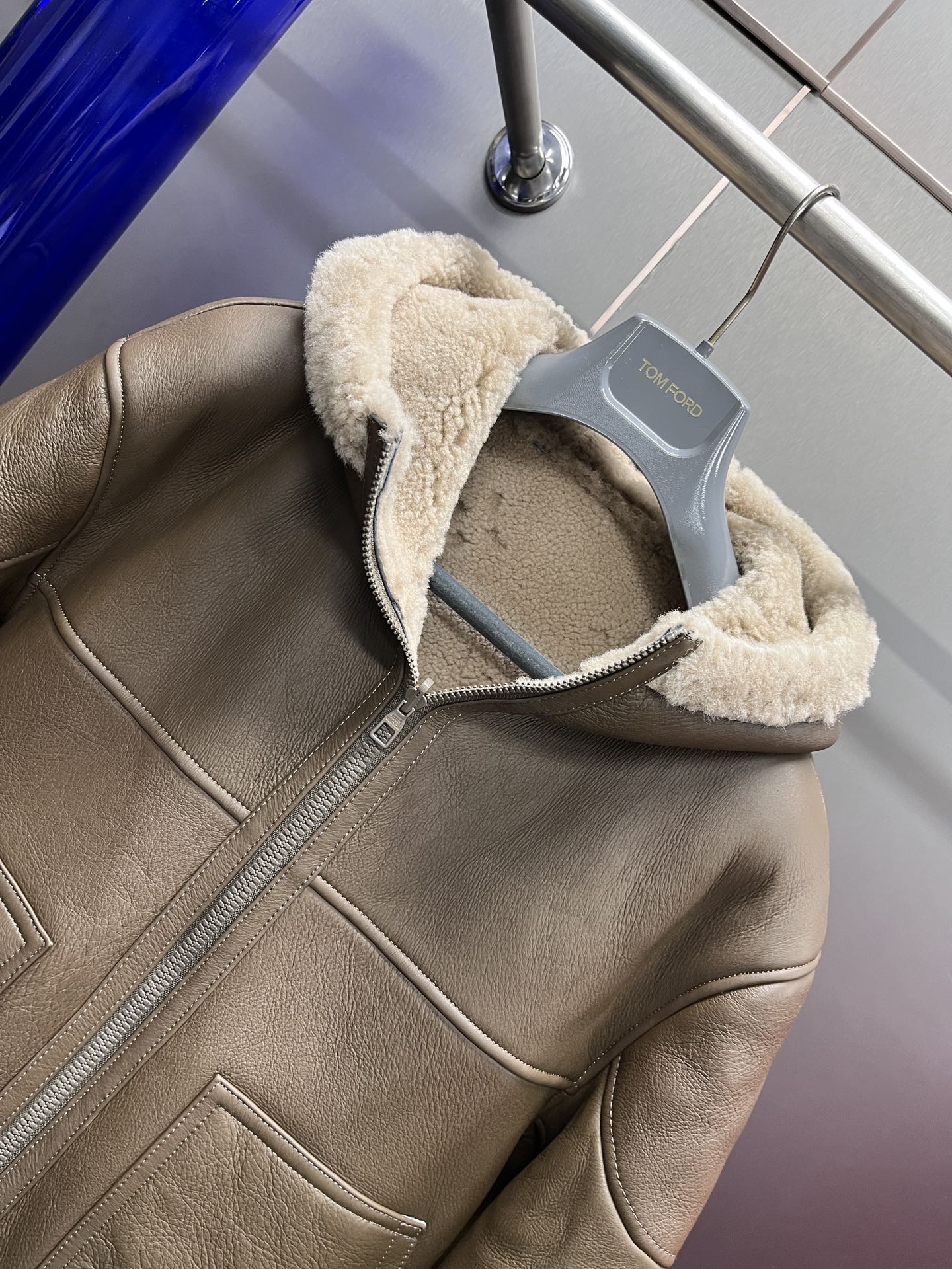 Louis Vuitton Reversible Hooded Shearling Blouson Leather Winter Jacket