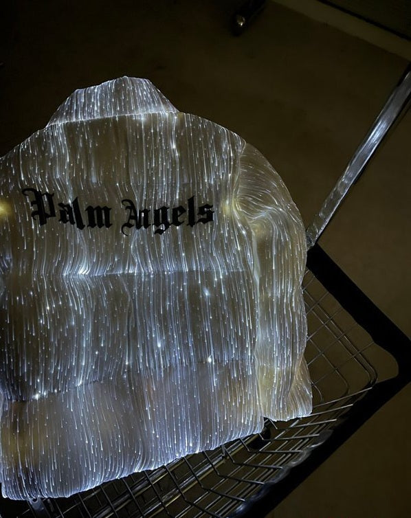 Moncler × Palm Angels “Maya 70” LED-Glow Down Jacket – Bright White
