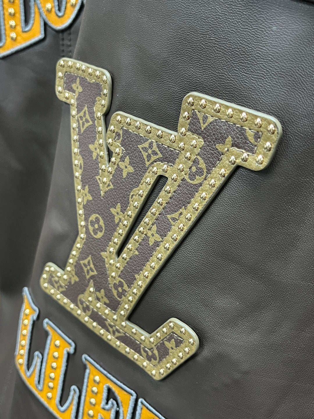 Louis Vuitton Embellished Leather Trucker Jacket – Dark Brown