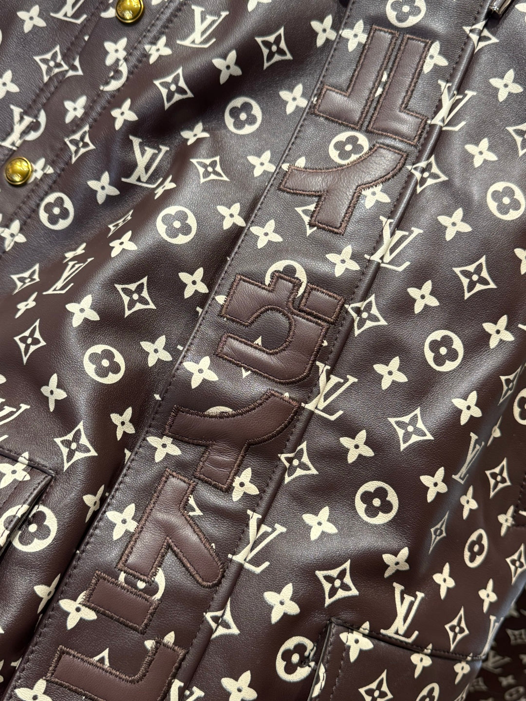 Louis Vuitton Men’s Monogram Leather Parka Jacket – Pharrell × Nigo FW25