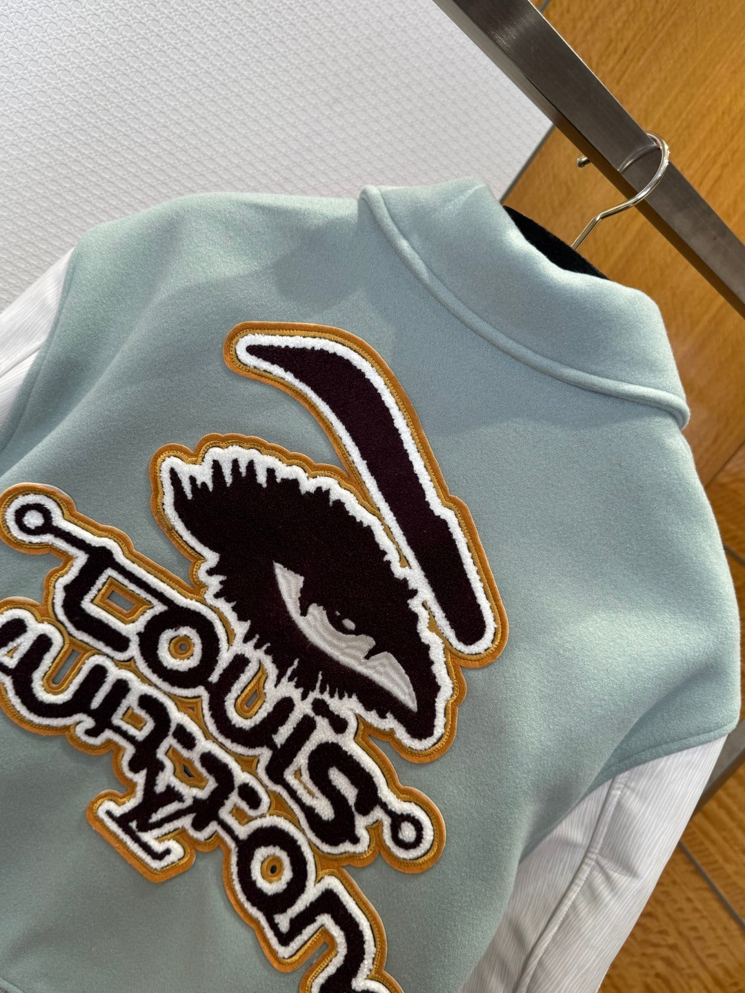 Louis Vuitton Varsity Leather Blouson Jacket – Aqua For Sale