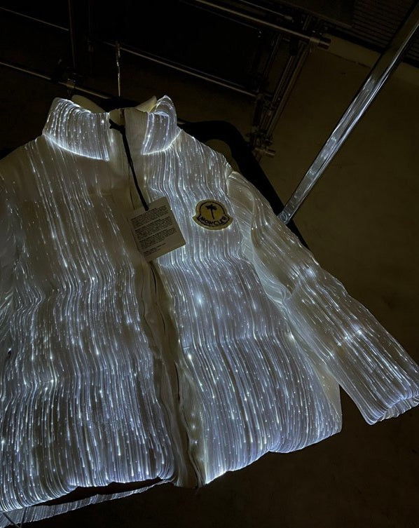 Moncler × Palm Angels “Maya 70” LED-Glow Down Jacket – Bright White