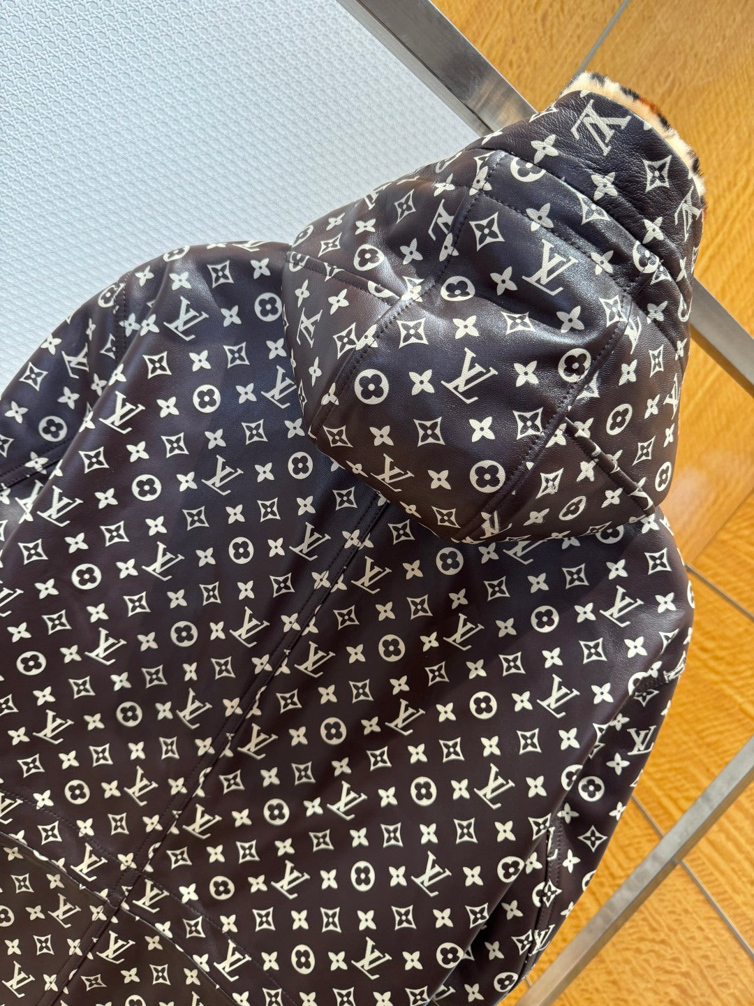 Louis Vuitton Men’s Monogram Leather Parka Jacket – Pharrell × Nigo FW25