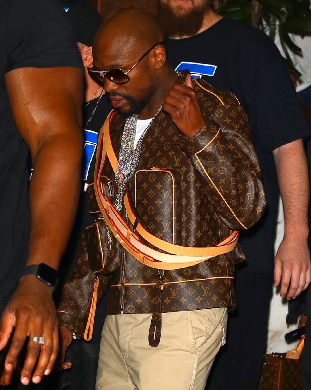 Louis Vuitton Brown Monogram Coated Canvas Admiral Leather Jacket