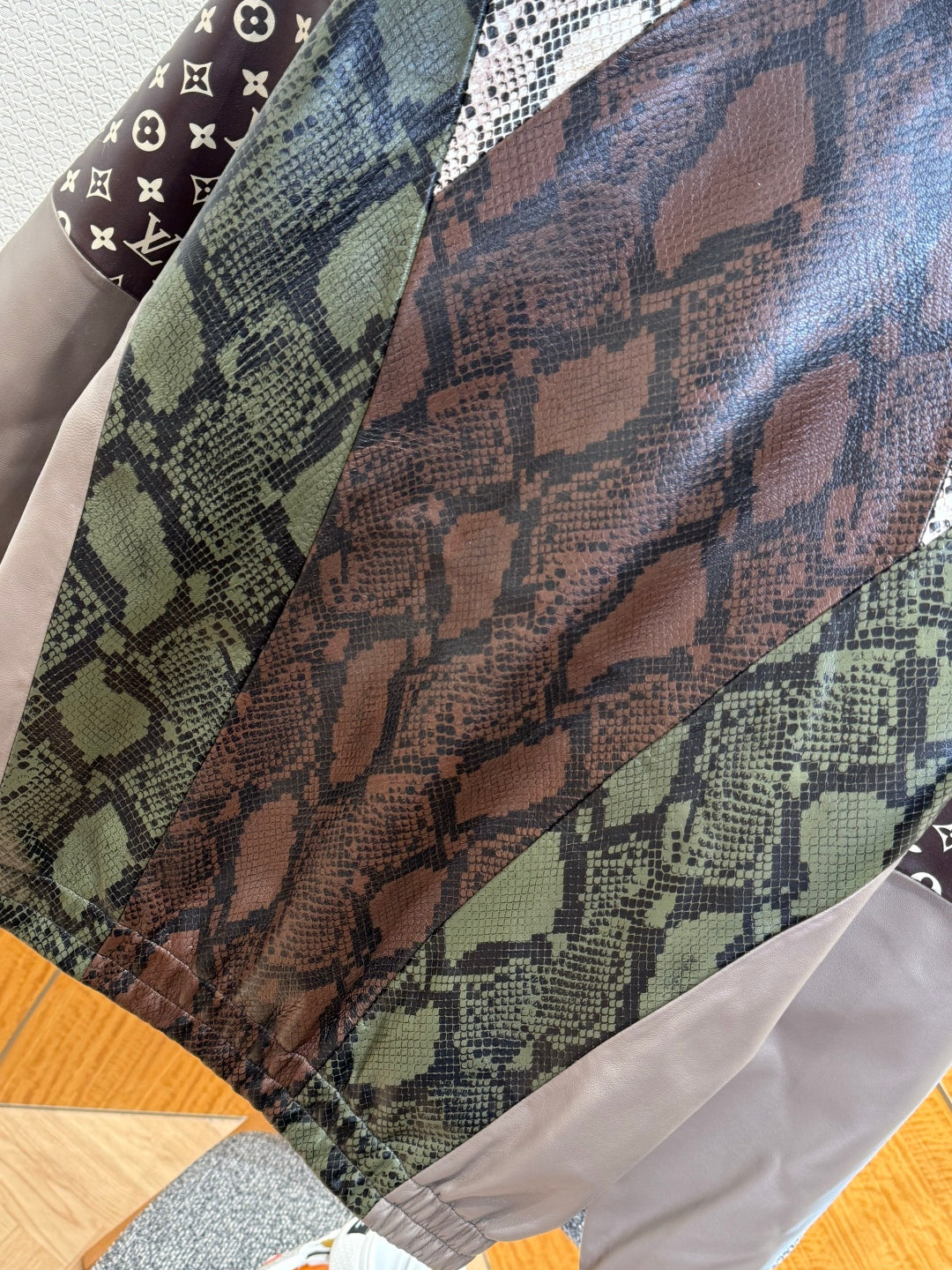 Louis Vuitton Python-Mix Leather Tracksuit Top – Mid-Brown