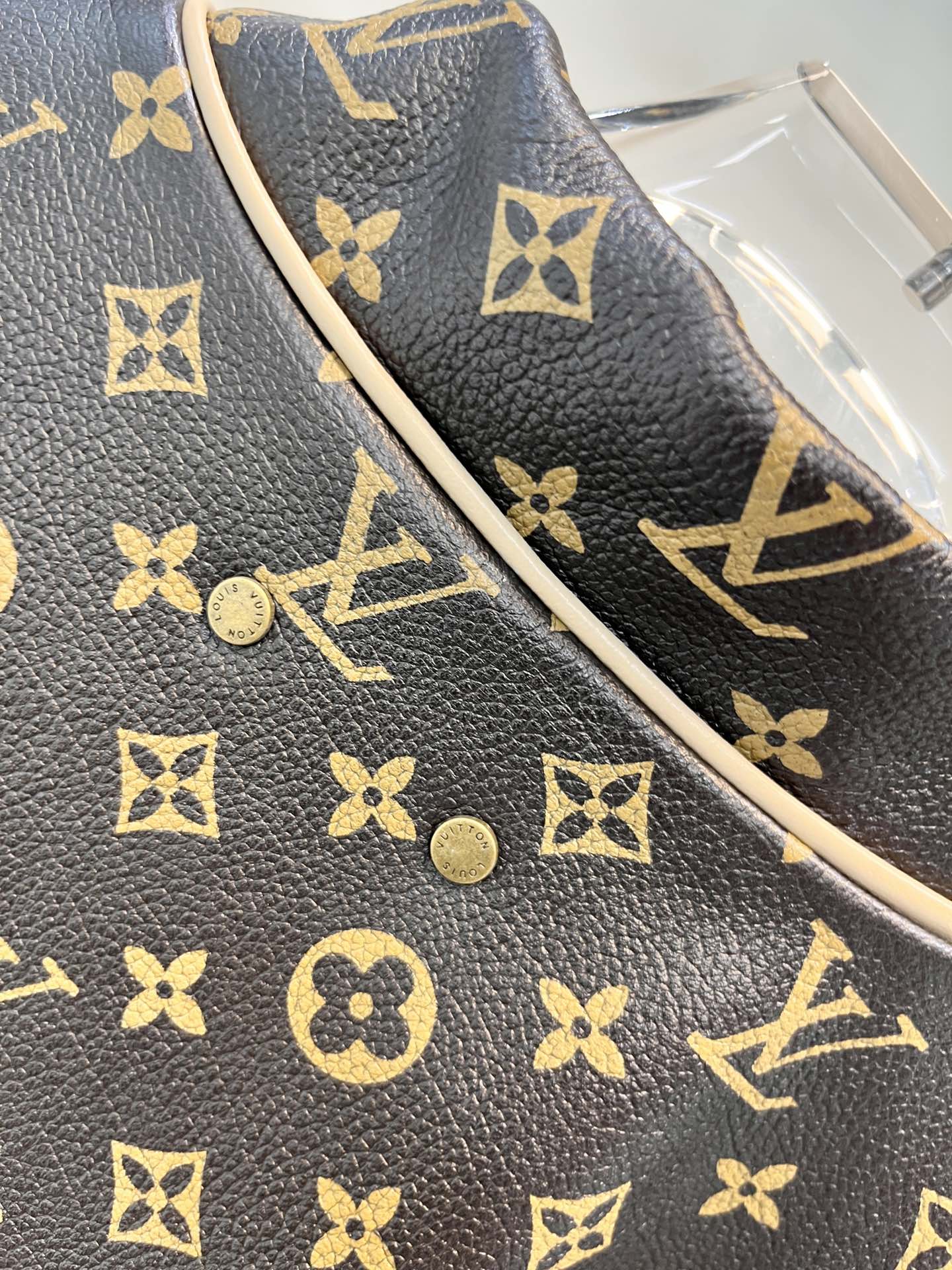 Louis Vuitton Brown Monogram Coated Canvas Admiral Leather Jacket