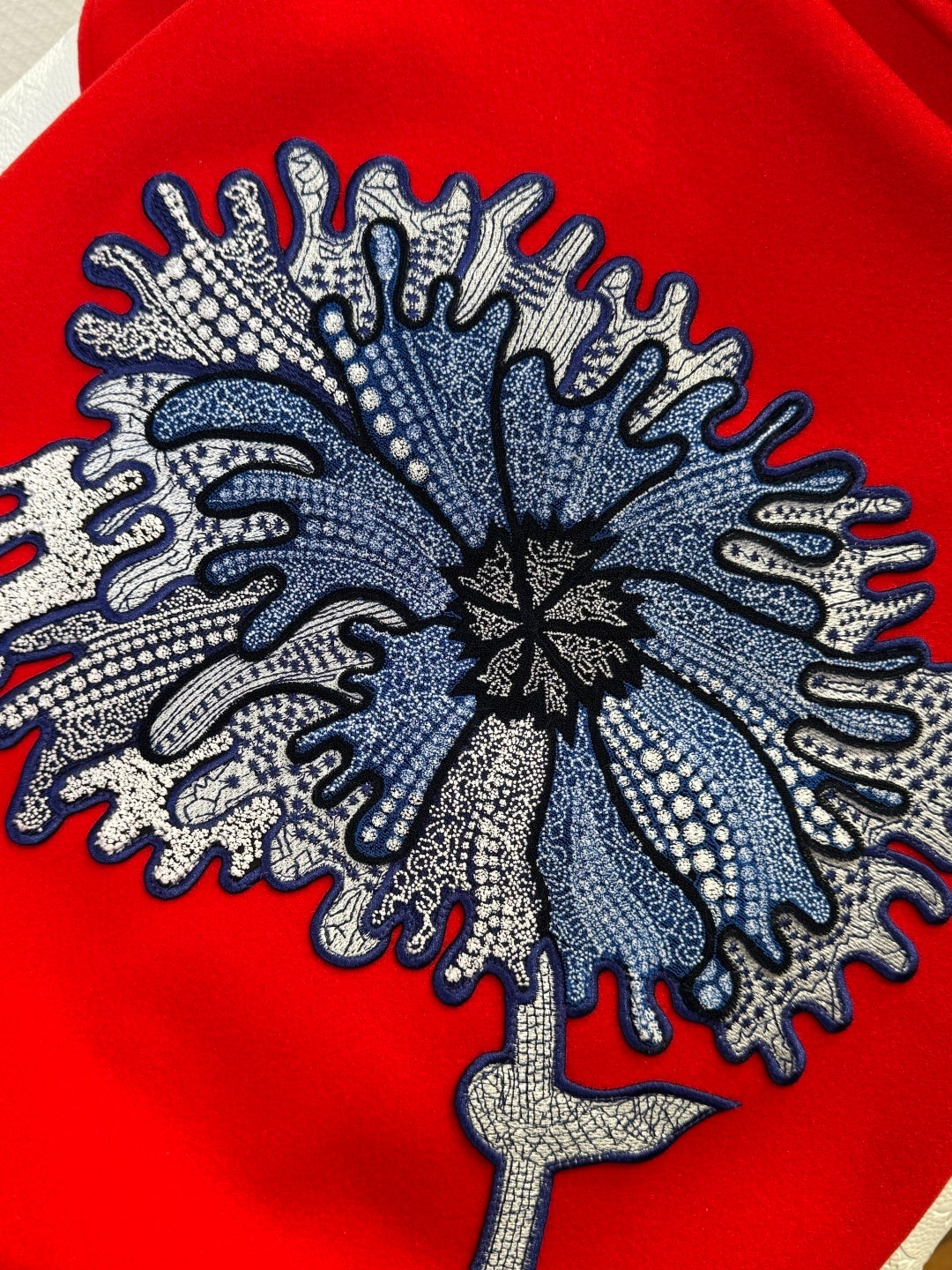 Louis Vuitton × Yayoi Kusama “Psychedelic Flower” Embroidered Varsity Blouson Jacket