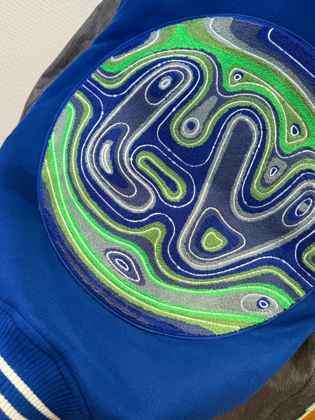 Louis Vuitton Embroidered Varsity Blouson Jacket – Grey-Blue