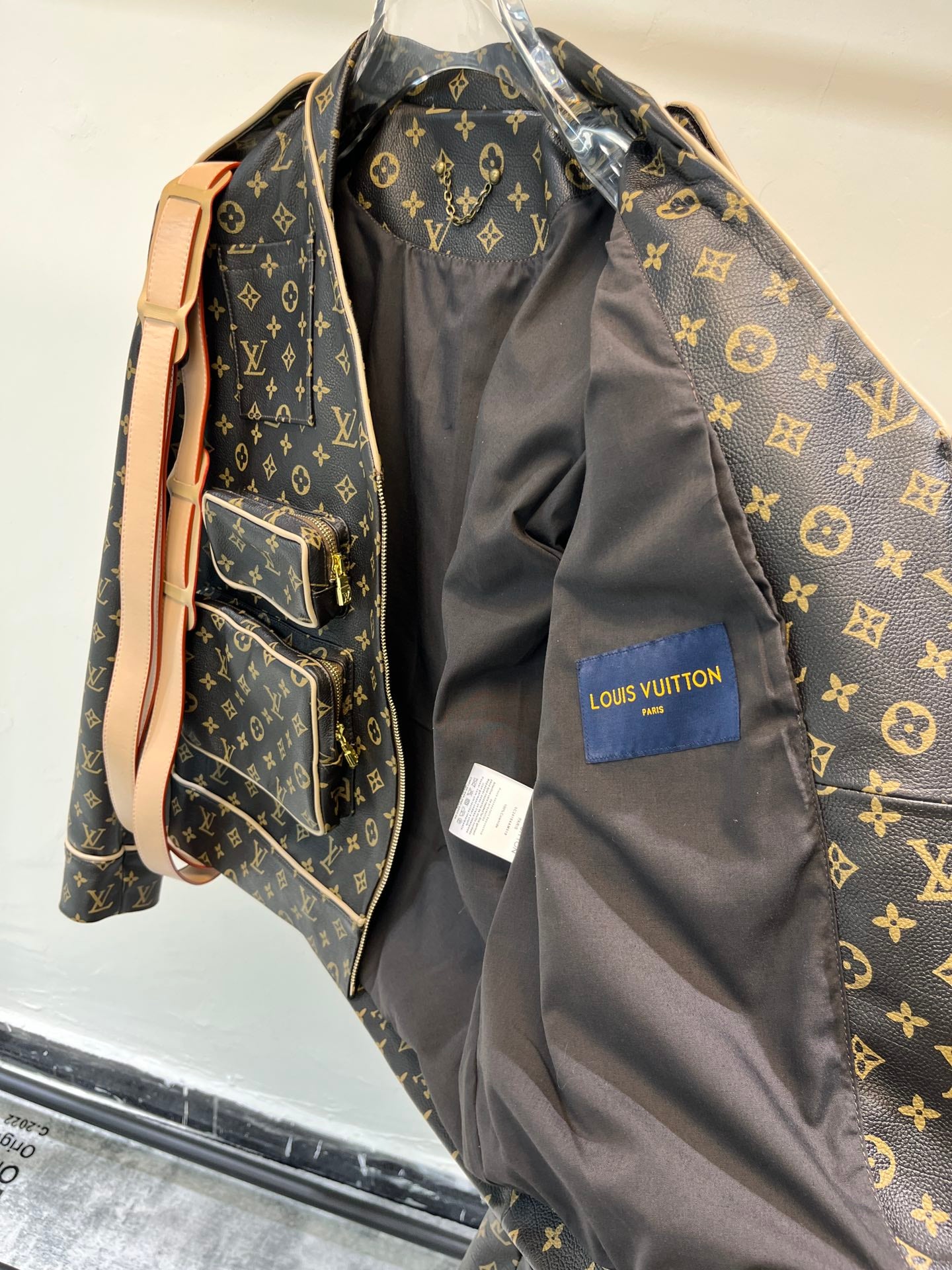 Louis Vuitton Brown Monogram Coated Canvas Admiral Leather Jacket