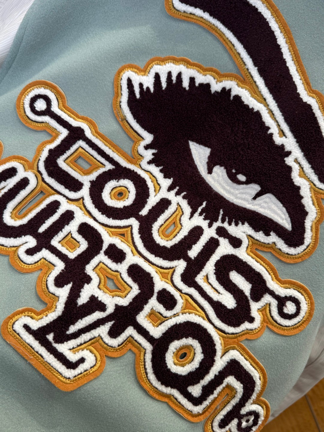 Louis Vuitton Varsity Leather Blouson Jacket – Aqua For Sale