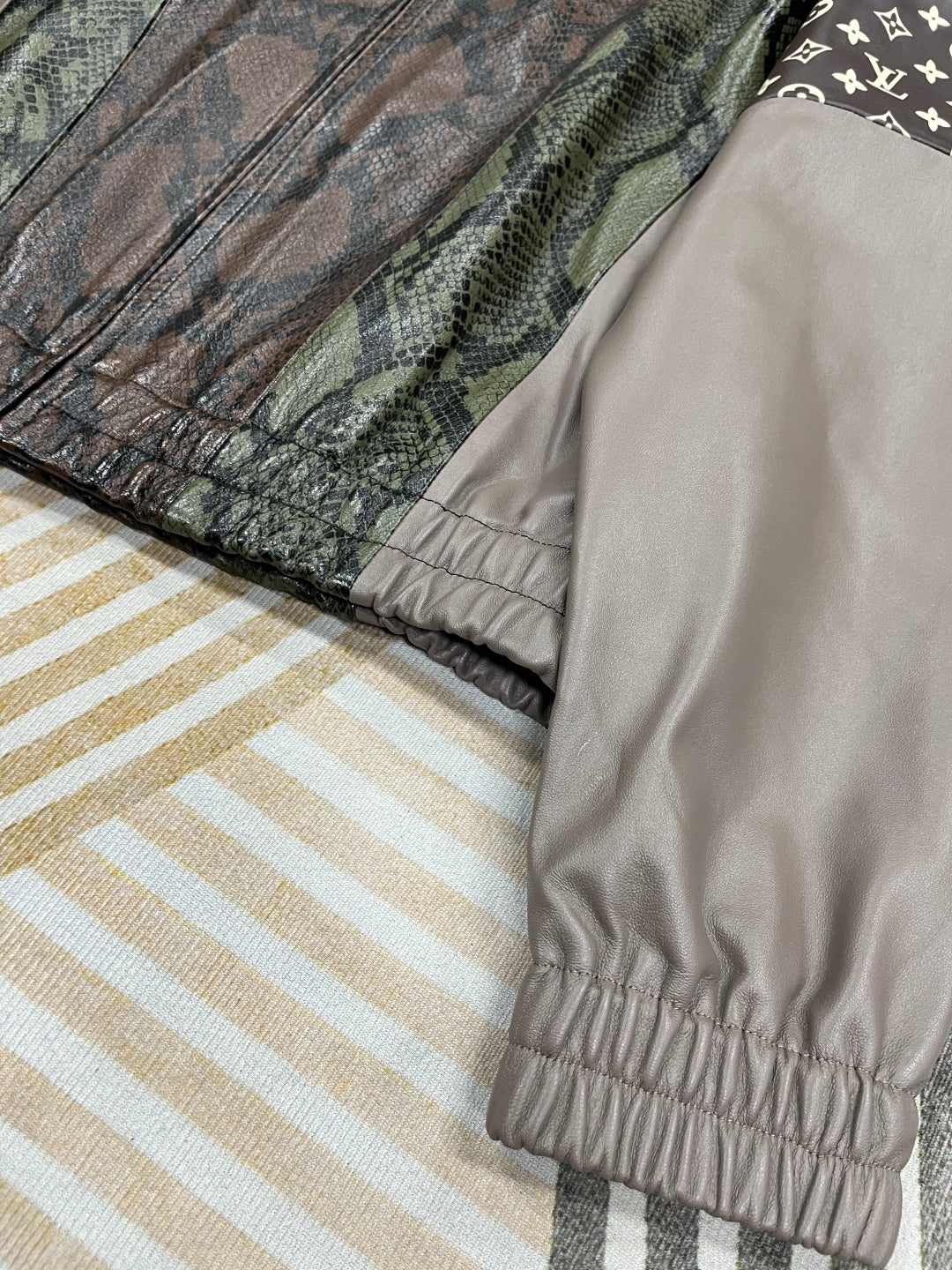 Louis Vuitton Python-Mix Leather Tracksuit Top – Mid-Brown